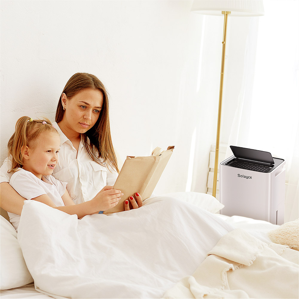 Solayce PD16R-02EE Dehumidifier, 3.2L Watertank, Low Noise, Smart Screen, Adjustable Air Speed, 16L/DAY Dehumidification Volumn