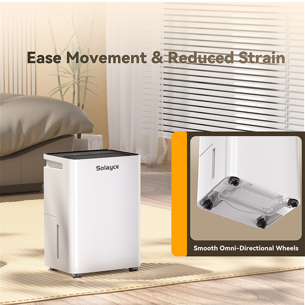 Solayce PD16R-02EE Dehumidifier, 3.2L Watertank, Low Noise, Smart Screen, Adjustable Air Speed, 16L/DAY Dehumidification Volumn