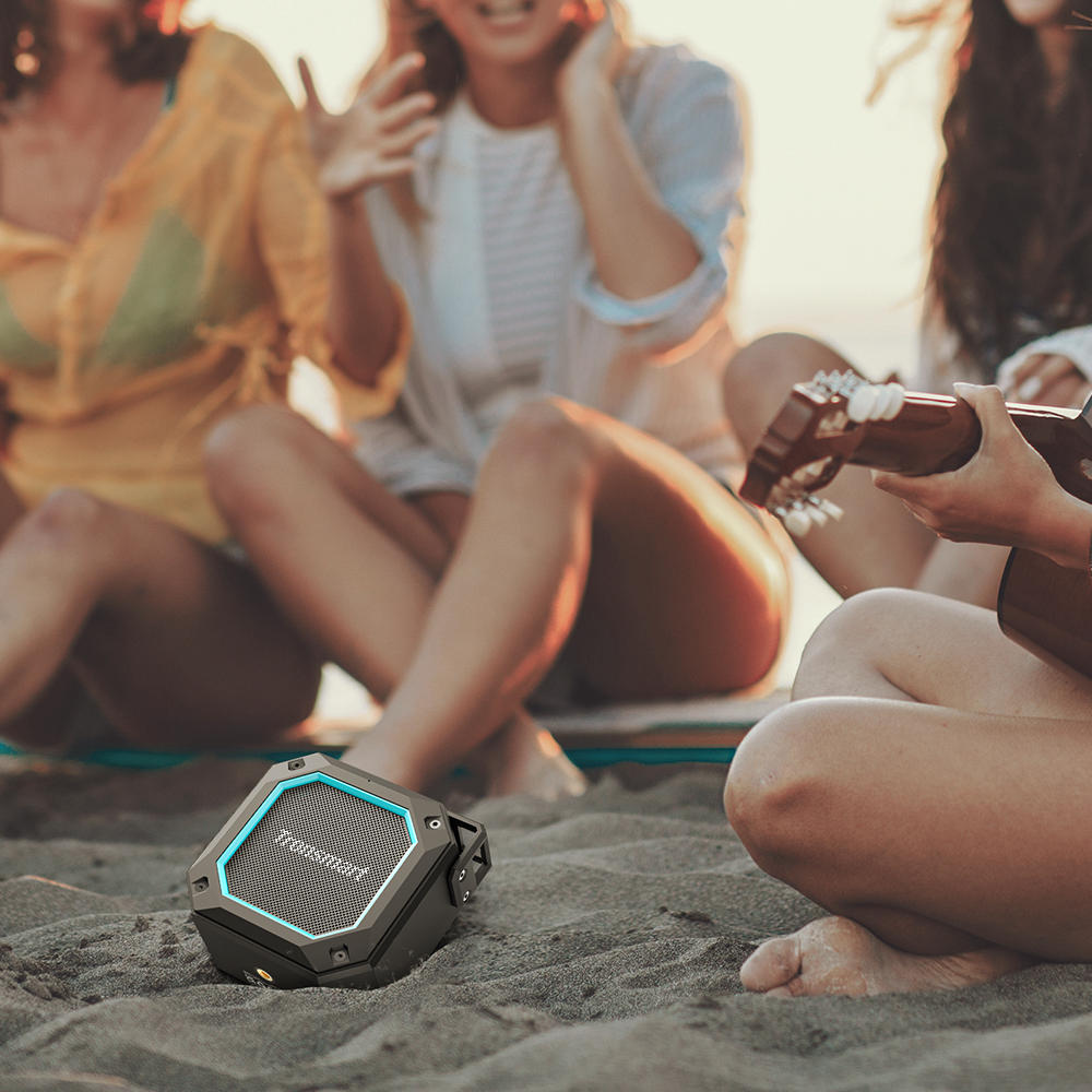 Refurbished Tronsmart Groove 2 10W TWS Bluetooth Speaker, Shower Speaker, Captivating Bass, IPX7 Waterproof, Dual EQ Modes, Bathroom Speaker