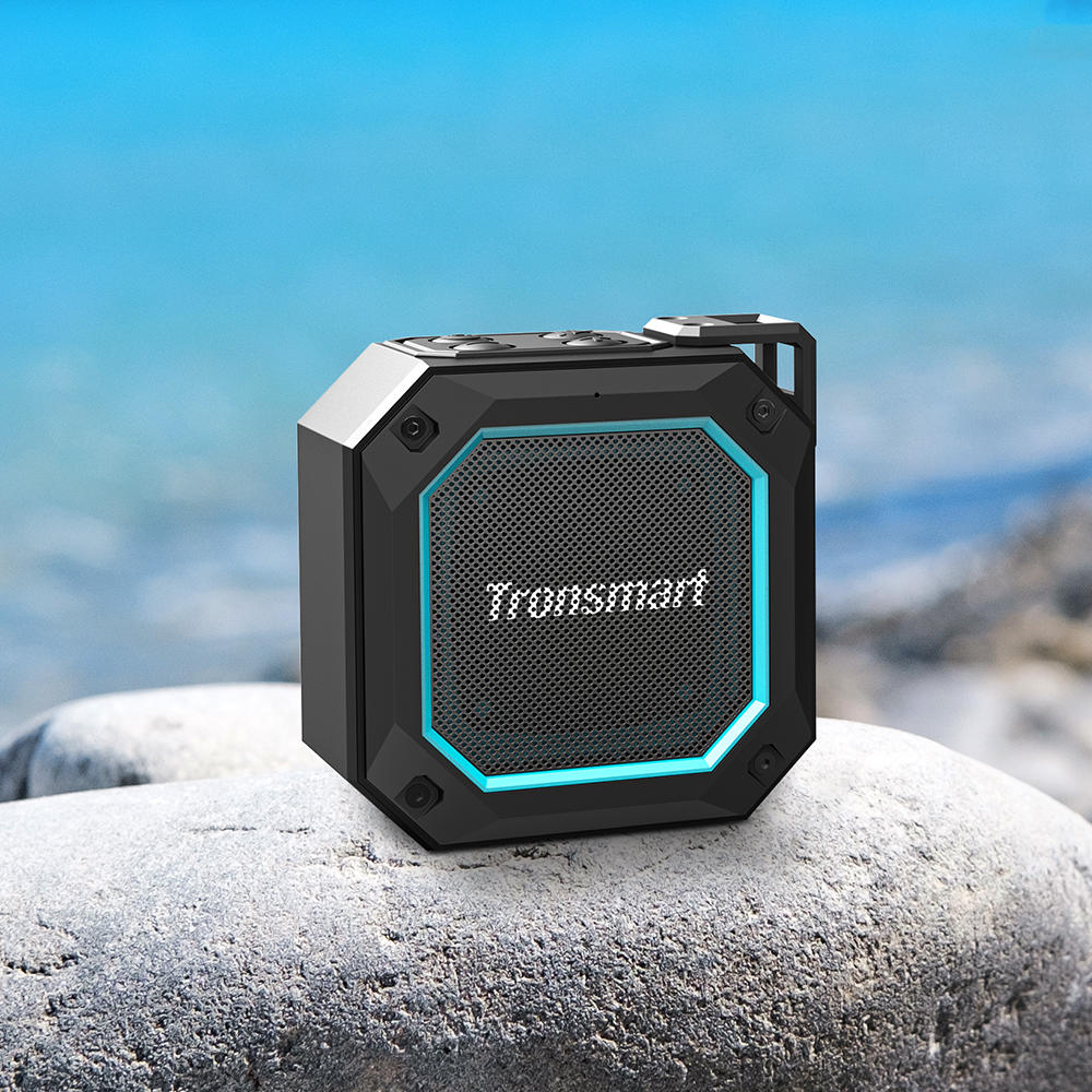 Refurbished Tronsmart Groove 2 10W TWS Bluetooth Speaker, Shower Speaker, Captivating Bass, IPX7 Waterproof, Dual EQ Modes, Bathroom Speaker