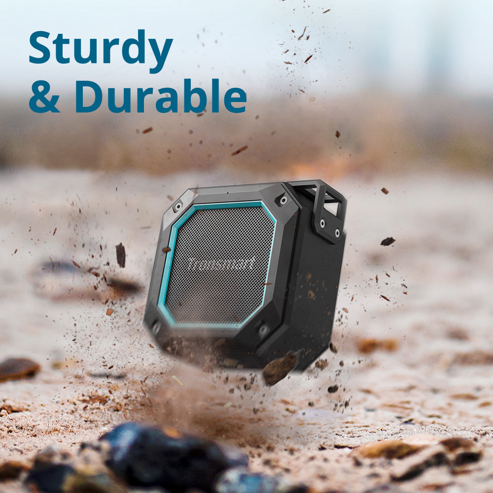 Refurbished Tronsmart Groove 2 10W TWS Bluetooth Speaker, Shower Speaker, Captivating Bass, IPX7 Waterproof, Dual EQ Modes, Bathroom Speaker