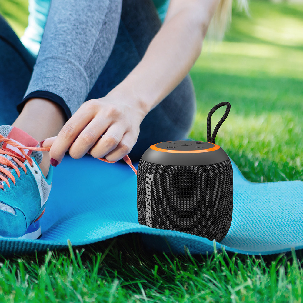 Refurbished Tronsmart T7 Mini 15W Portable Bluetooth Speaker, IPX7 Waterproof, Balanced Bass, LED Modes,TWS