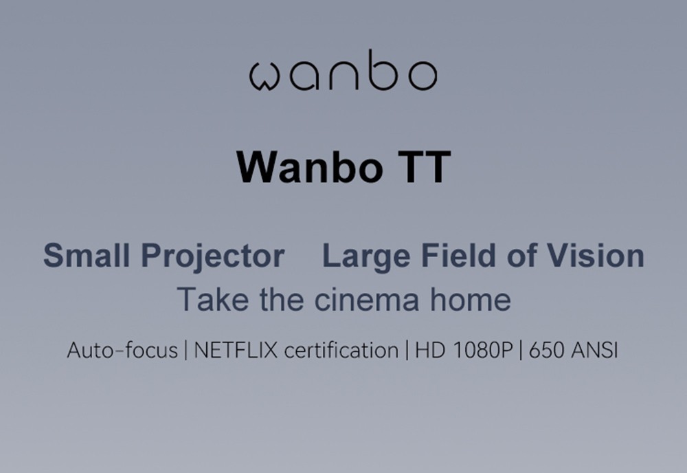 Refurbished [Netflix 1080P] Wanbo TT Portable Projector