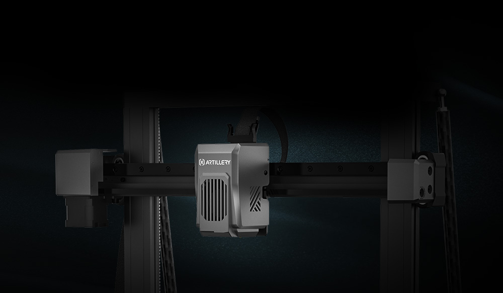 Artillery Sidewinder X4 Plus 3D-Drucker, 500 mm/s Druckgeschwindigkeit, 300 x 300 x 400 mm Bauvolumen, XY-Linearf&uuml;hrungsschiene aus Metall, automatische Nivellierung, effiziente K&uuml;hlventilatoren mit 8000 U/min