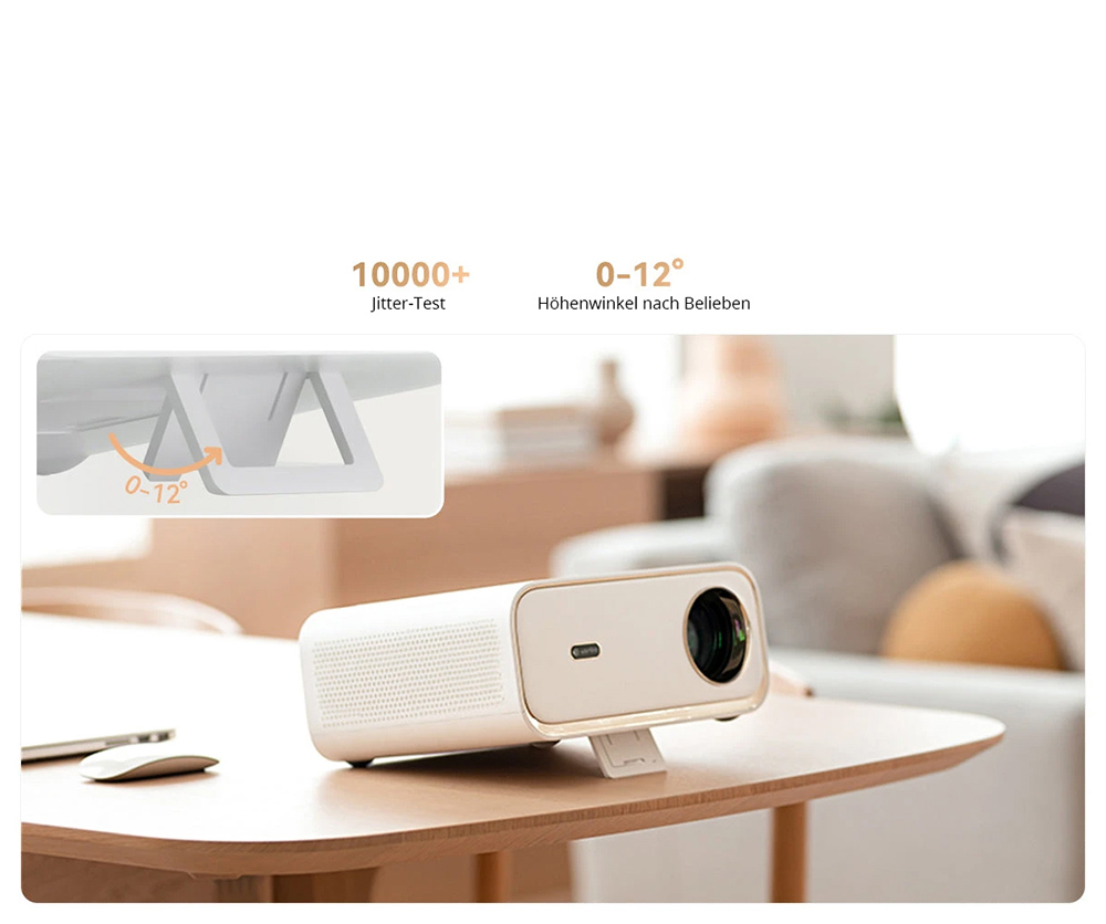 Wanbo X5 LCD-Beamer, 1080P, 1100 ANSI-Lumen, automatische Trapezkorrektur, Dualband-WLAN 6, 1&nbsp;GB/16&nbsp;GB, Bluetooth 5.0