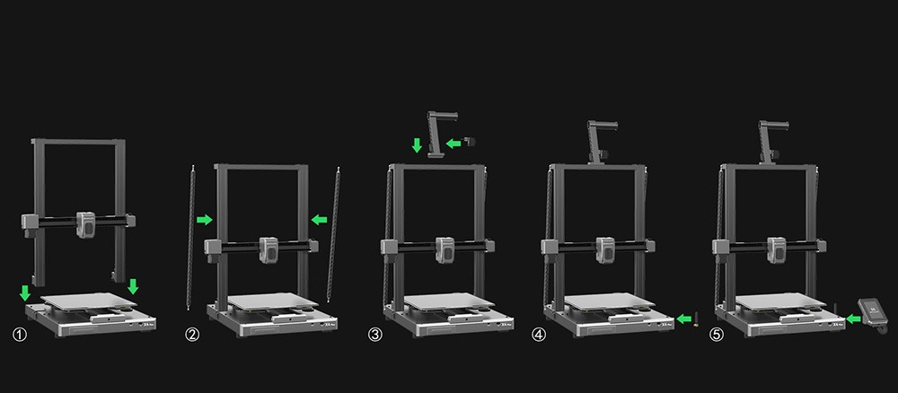 Artillery Sidewinder X4 Plus 3D-Drucker, 500 mm/s Druckgeschwindigkeit, 300 x 300 x 400 mm Bauvolumen, XY-Linearf&uuml;hrungsschiene aus Metall, automatische Nivellierung, effiziente K&uuml;hlventilatoren mit 8000 U/min