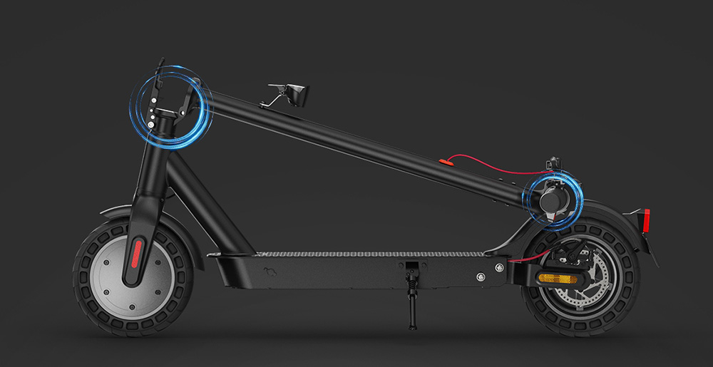 isinwheel E9T Max Electric Scooter ABE Version, 500W motor, 36V 10Ah batéria, 10-palcové pneumatiky, max. rýchlosť 20 km/h, dojazd 40 km, kotúčová brzda, zadné tlmiče