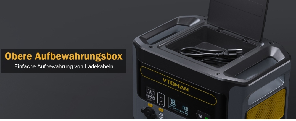 VTOMAN FlashSpeed 1500 Tragbares Kraftwerk , 1548Wh LiFePO4-Akku, 1500W Leistung, 12V DC und 100W Typ-C-Anschl&uuml;sse, mit 12 Anschl&uuml;ssen
