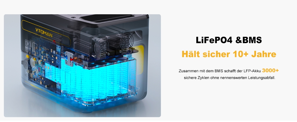 Tragbares Kraftwerk VTOMAN Flashspeed 1000, 1000W (2000W Spitze), 828Wh LiFePO4-Akku, mit AC/USB/DC-Ausgangsanschl&uuml;ssen