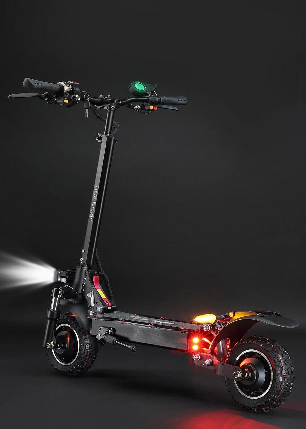 Halo Knight T104 Elektroroller, 10 Zoll Offroad-Reifen, 52V 1000Wx2 Motoren, 65 km/h H&ouml;chstgeschwindigkeit, 52V 21Ah Batterie, 45 km Reichweite