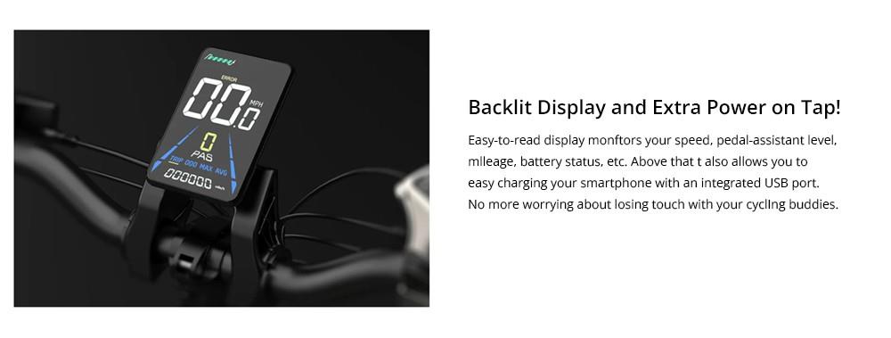 ESKUTE Star Folding Electric Bike 20*4.0 inch Fat Tire 250W Motor 25KM/H Max Speed 36V 25Ah Battery 100km Range Shimano 7-Speed Gear Hydraulic Disc Brakes - Green