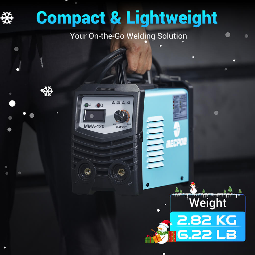 Mecpow MMA120 Stick Welder, 110/220V, MMA/LIFT TIG 2 in 1,  Overheating/ Overcurrent/ Overload/Over-Voltage Protection, LED Display