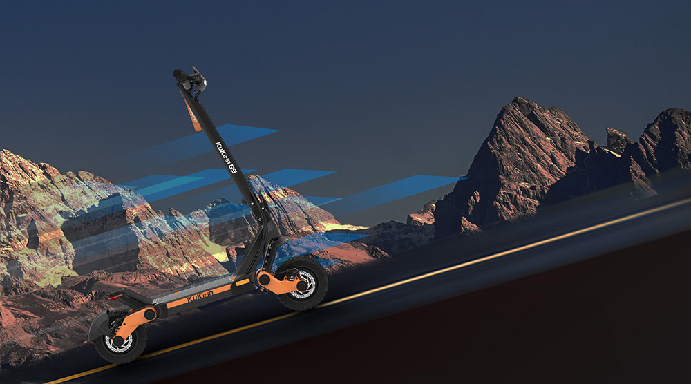 KuKirin G3 Elektroroller, 1200 W Heckmotor, 50 km/h H&ouml;chstgeschwindigkeit, 52 V 18 Ah Lithiumbatterie, 70 km Reichweite, Scheibenbremse, 120 kg Tragkraft