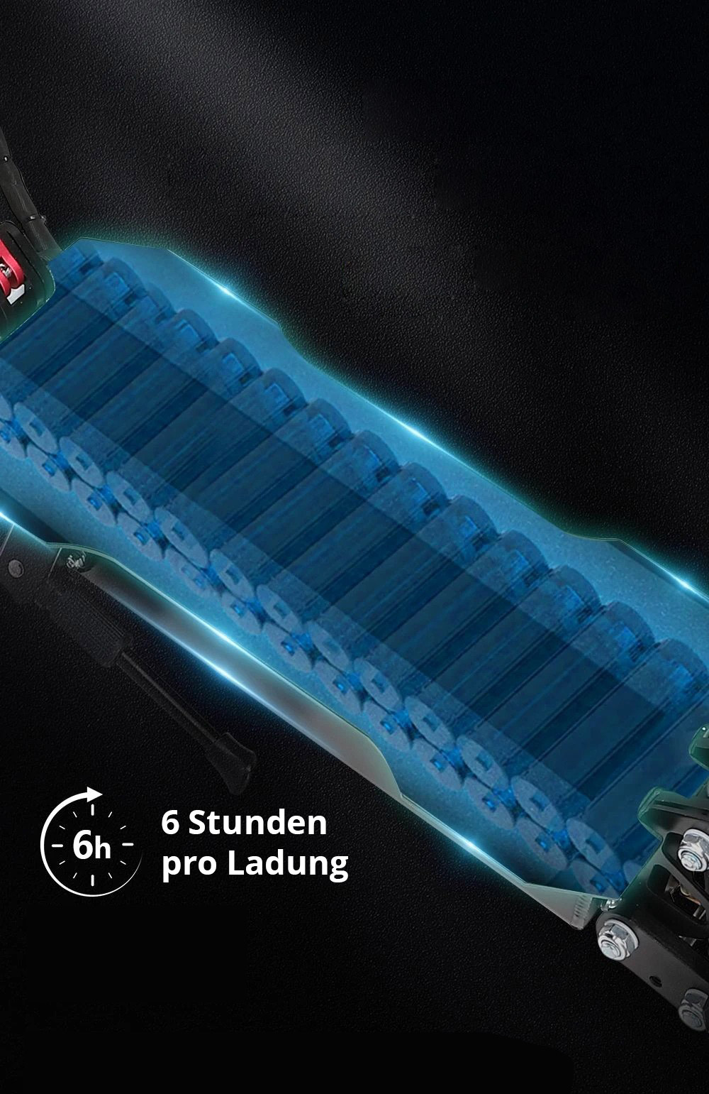 Halo Knight T104 Elektroroller, 10 Zoll Offroad-Reifen, 52V 1000Wx2 Motoren, 65 km/h H&ouml;chstgeschwindigkeit, 52V 21Ah Batterie, 45 km Reichweite