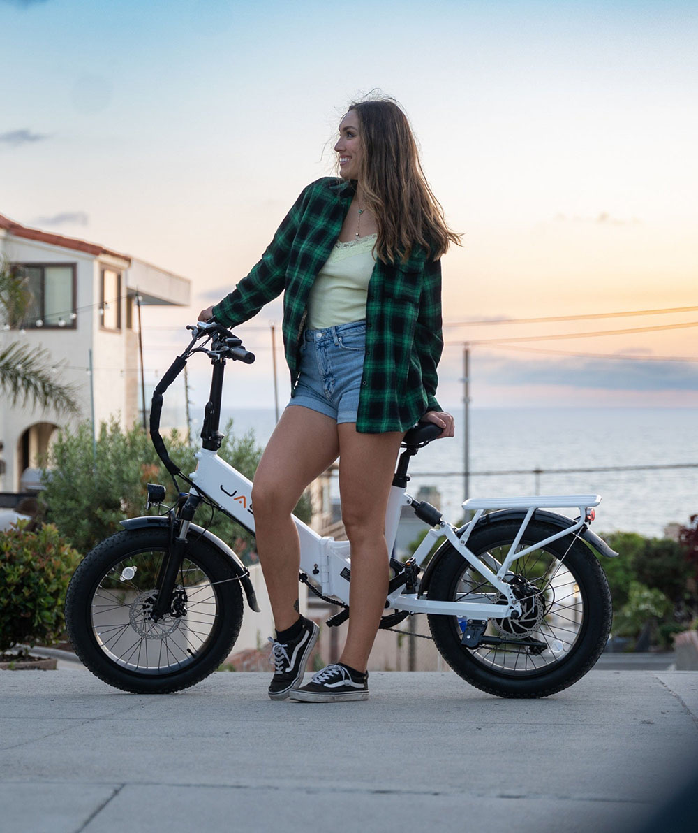 Vélo électrique JASION EB7 ST, moteur 500 W, batterie 48 V 10 Ah, gros pneu 26 x 3,0 pouces, vitesse maximale 25 km/h, autonomie 80 km, frein à disque mécanique, fourche avant à suspension, Shimano 7 vitesses - Noir