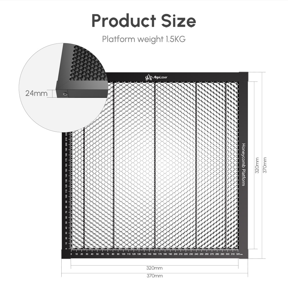 AlgoLaser ALHP2.0 Honeycomb Laser Bed 320*320mm (12,6*12.6 palcov)