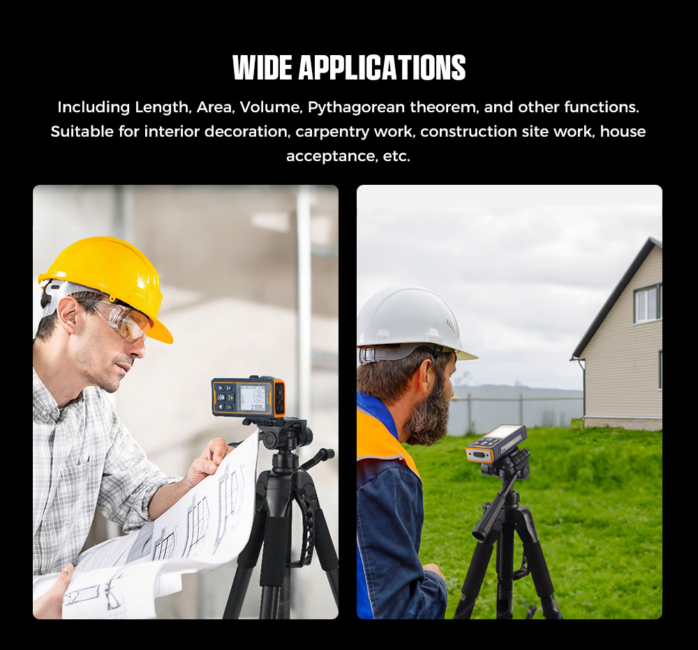 CIGMAN CD-120G Laser Measurement Tool with 4X Camera, P2P Technology, IP68, 2.4inch IPS Display