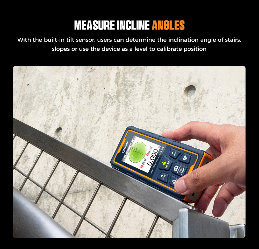 CIGMAN CD-120G Laser Measurement Tool with 4X Camera, P2P Technology, IP68, 2.4inch IPS Display
