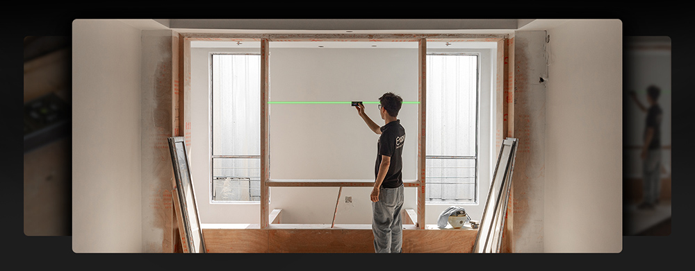 CIGMAN CD-60G 393ft/120M Bilateral Green Laser Measure, with Ft/in/M Multiple Units, Rechargeable 850mAh Battery