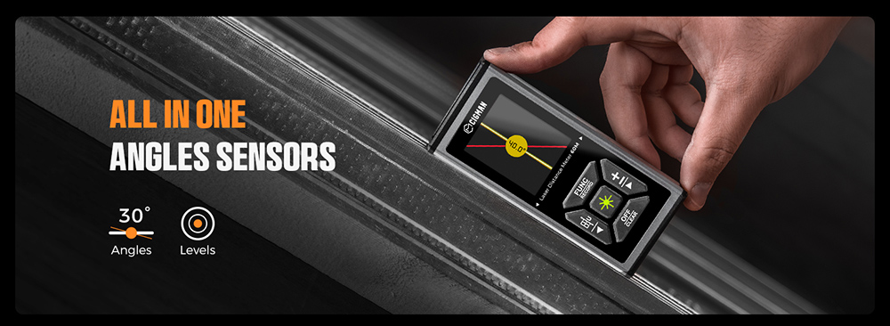 CIGMAN CD-60G 393ft/120M Bilateral Green Laser Measure, with Ft/in/M Multiple Units, Rechargeable 850mAh Battery