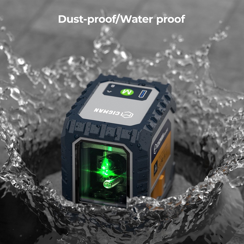CIGMAN CM-G02 2 Lines Laser Level, Self-Leveling, Rechargeable 1000mAh Li-ion Battery