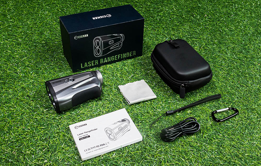 CIGMAN CT-1000 1200 Yards Golf-Entfernungsmesser, kontinuierlicher Scan, Fahnenmast-Verriegelungsvibration, 7-fache Vergr&ouml;&szlig;erung, gro&szlig;er 750-mAh-Akku