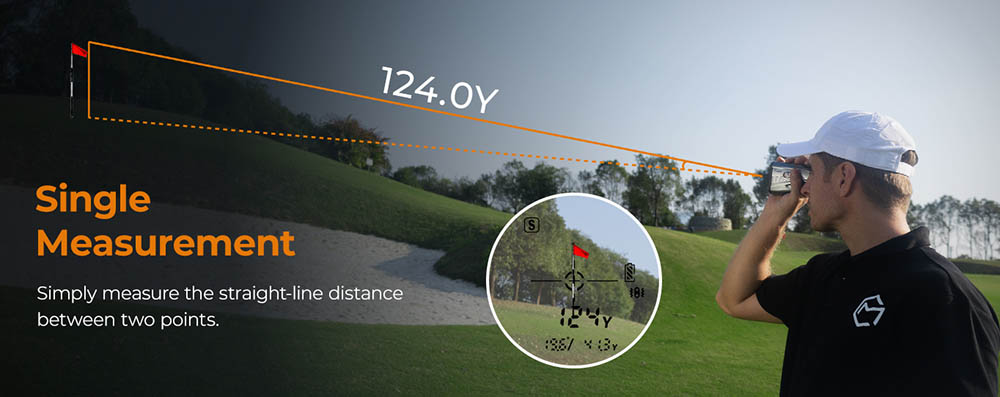 CIGMAN CT-1000 1200 Yards Golf-Entfernungsmesser, kontinuierlicher Scan, Fahnenmast-Verriegelungsvibration, 7-fache Vergr&ouml;&szlig;erung, gro&szlig;er 750-mAh-Akku