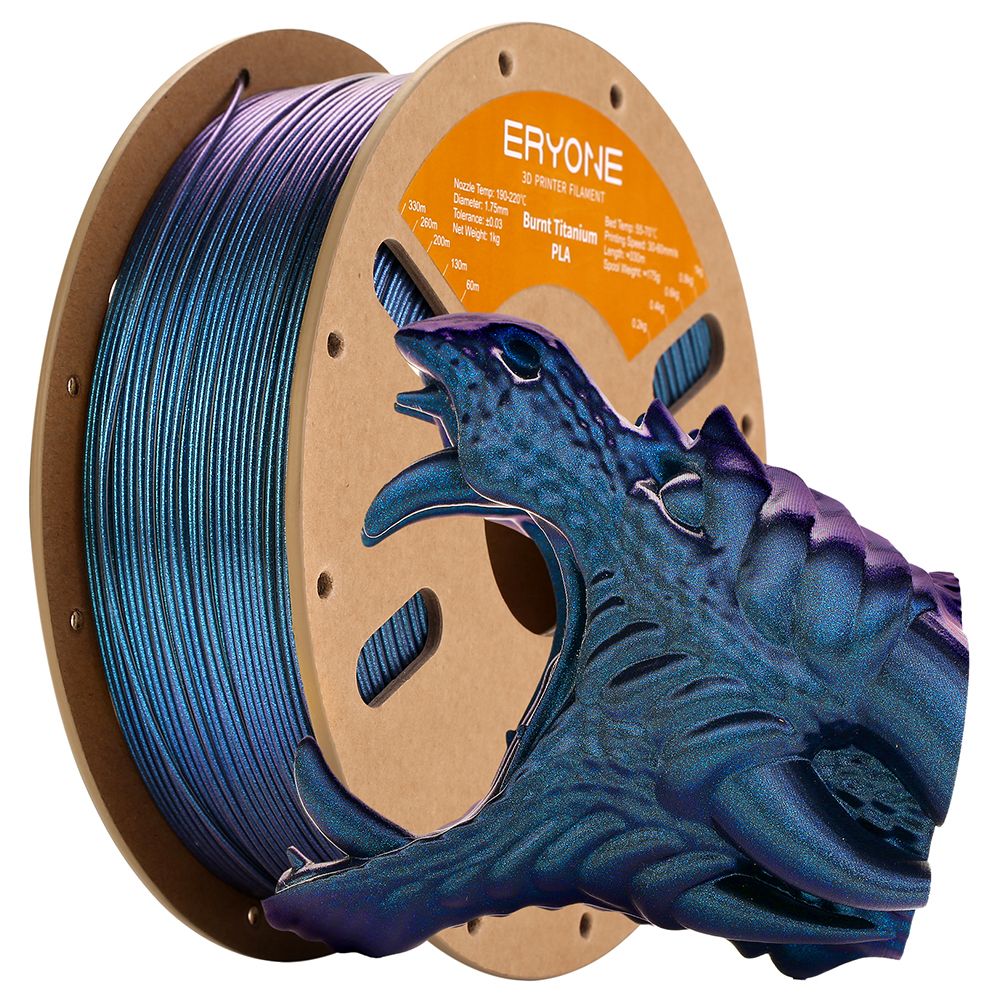 ERYONE Burnt Titanium PLA Filament 1kg - Blue