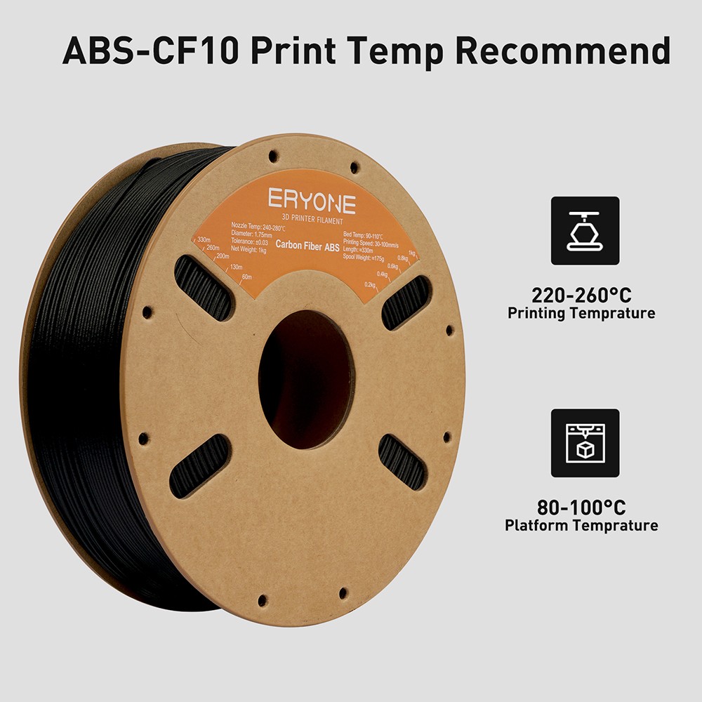 ERYONE Carbon Fiber ABS Filament - Black