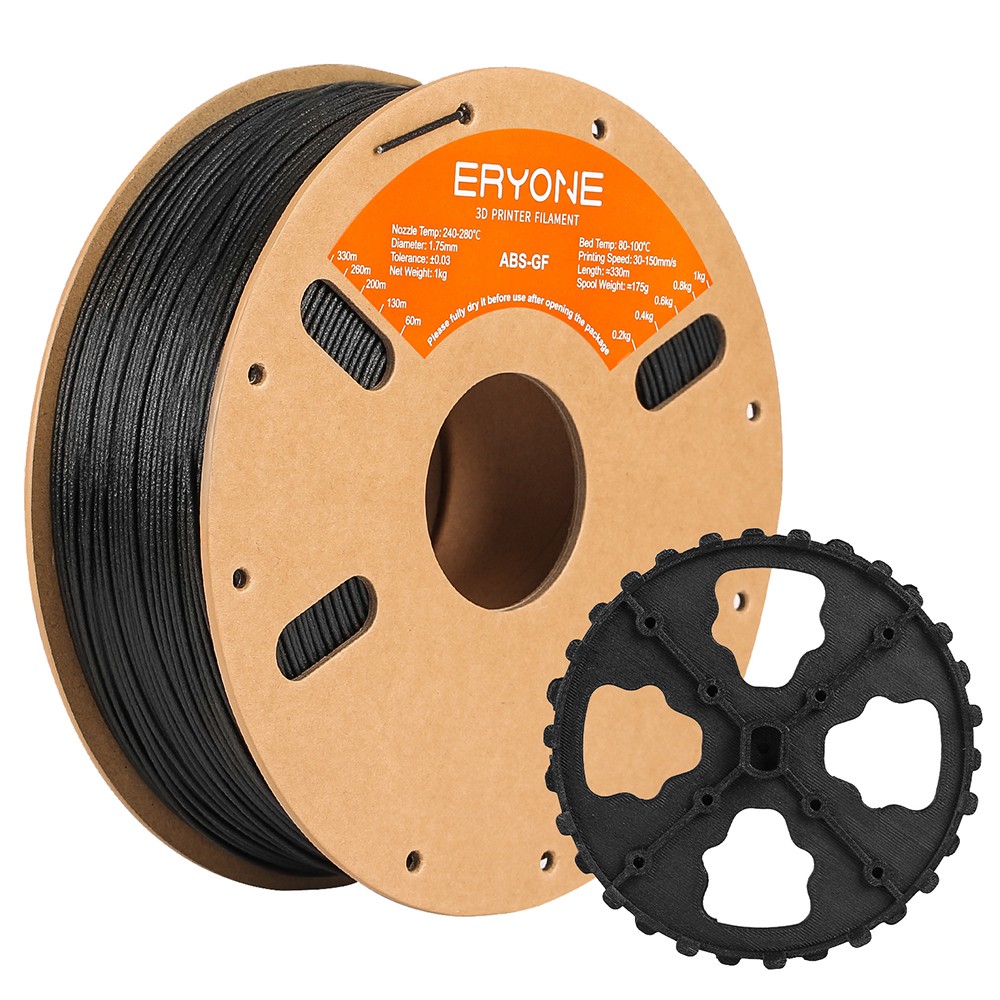 ERYONE Glass Fiber ABS Filament - Black