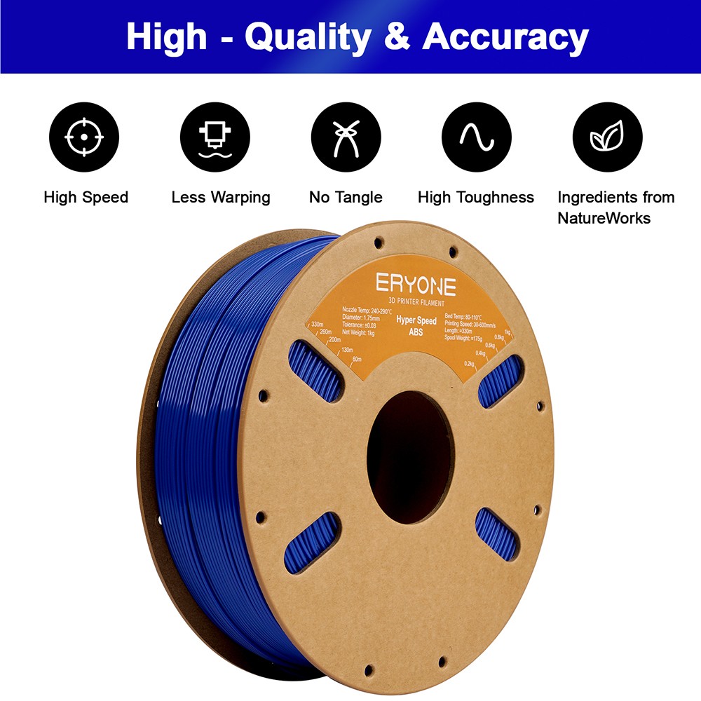 ERYONE High Speed ABS Filament 1kg - Blue