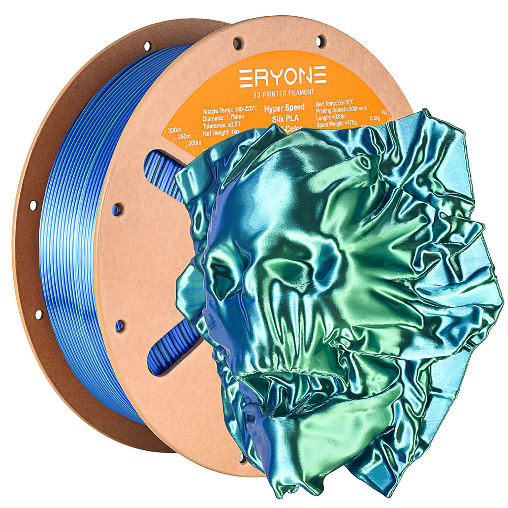 ERYONE High Speed Silk Dual-color PLA Filament - Blue & Green