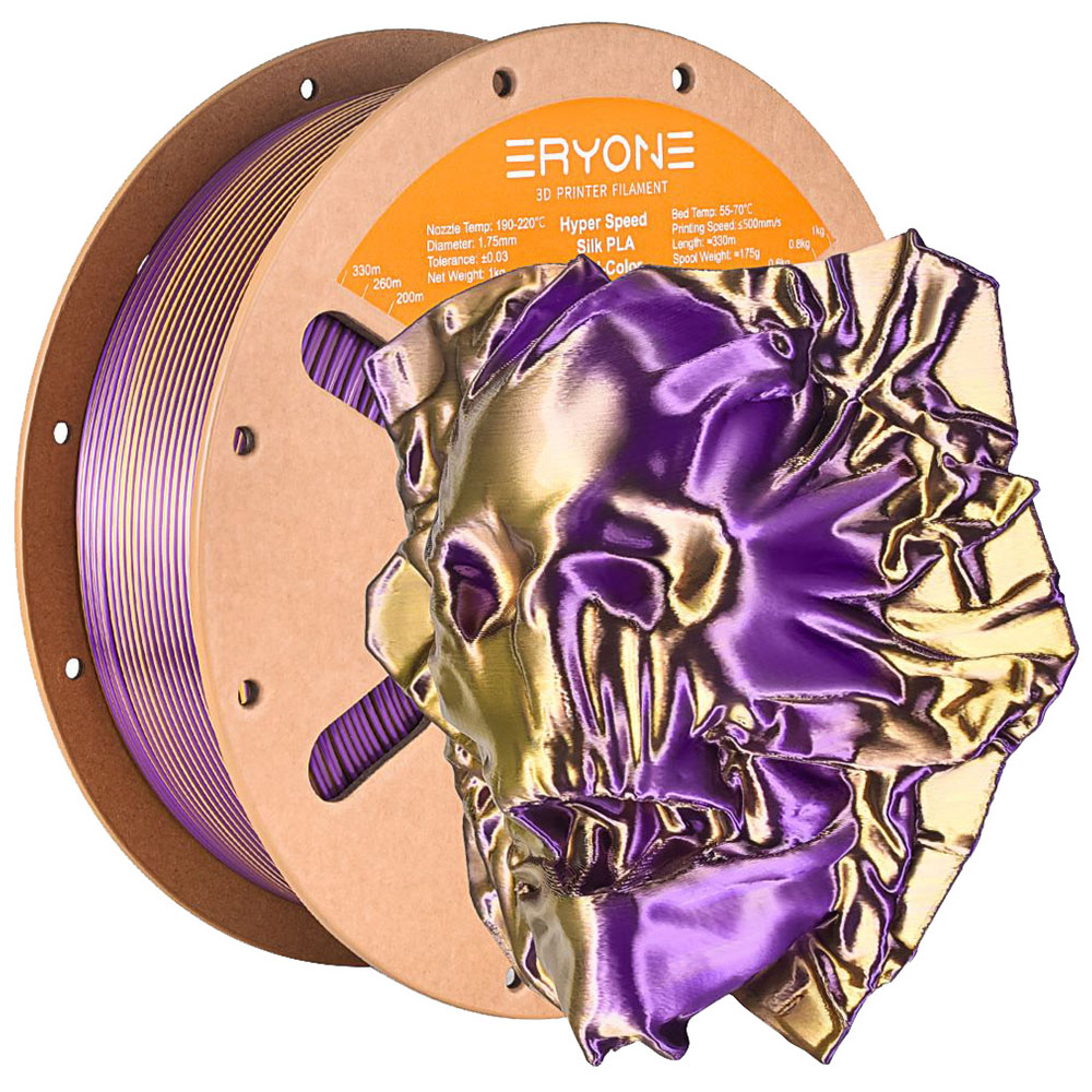 ERYONE High Speed Silk Dual-color PLA Filament - Gold & Purple