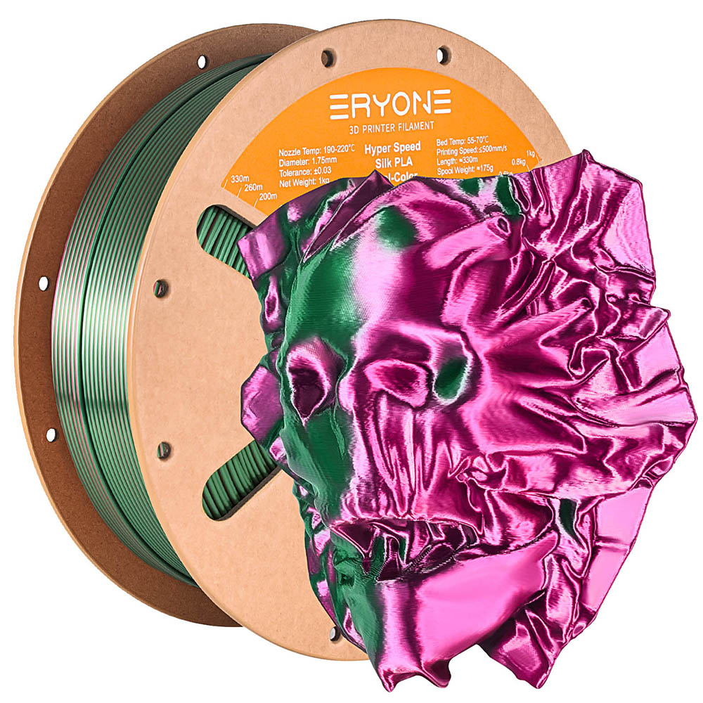 ERYONE High Speed Silk Dual-color PLA Filament - Red & Green