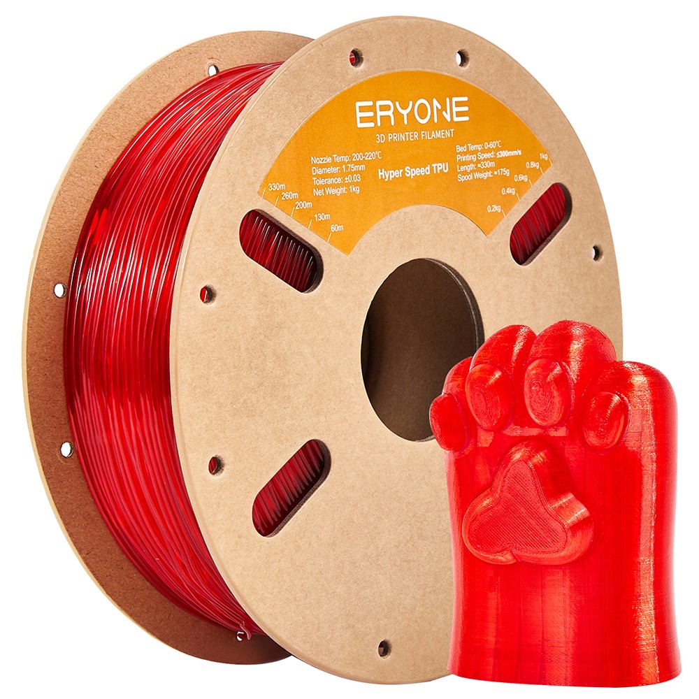 ERYONE High Speed TPU Filament 1kg - Transparent Red