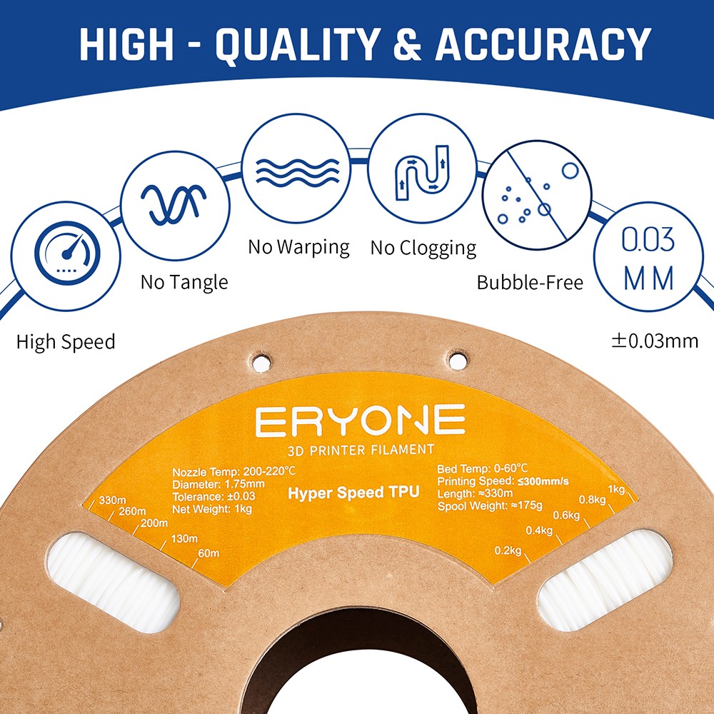 ERYONE High Speed TPU Filament 1kg - White