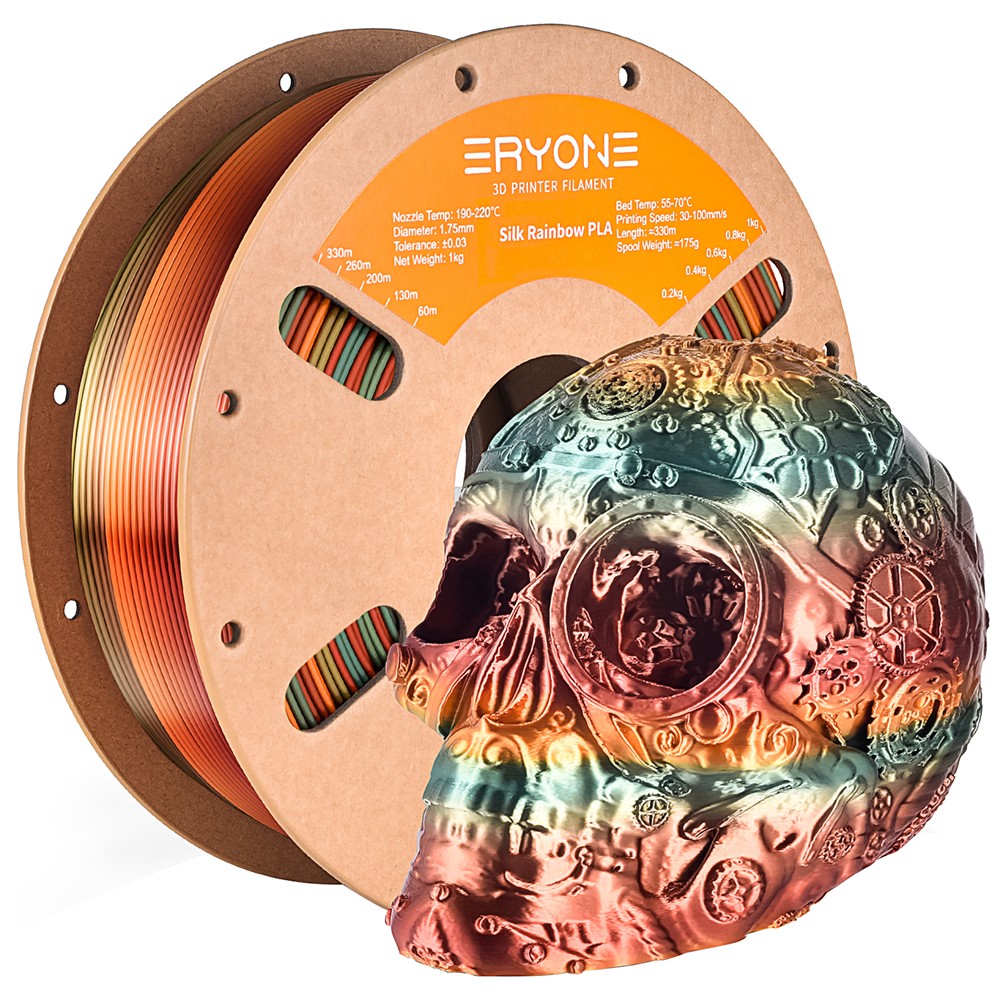 ERYONE Silk Rainbow PLA Filament 1kg - Steampunk Rainbow