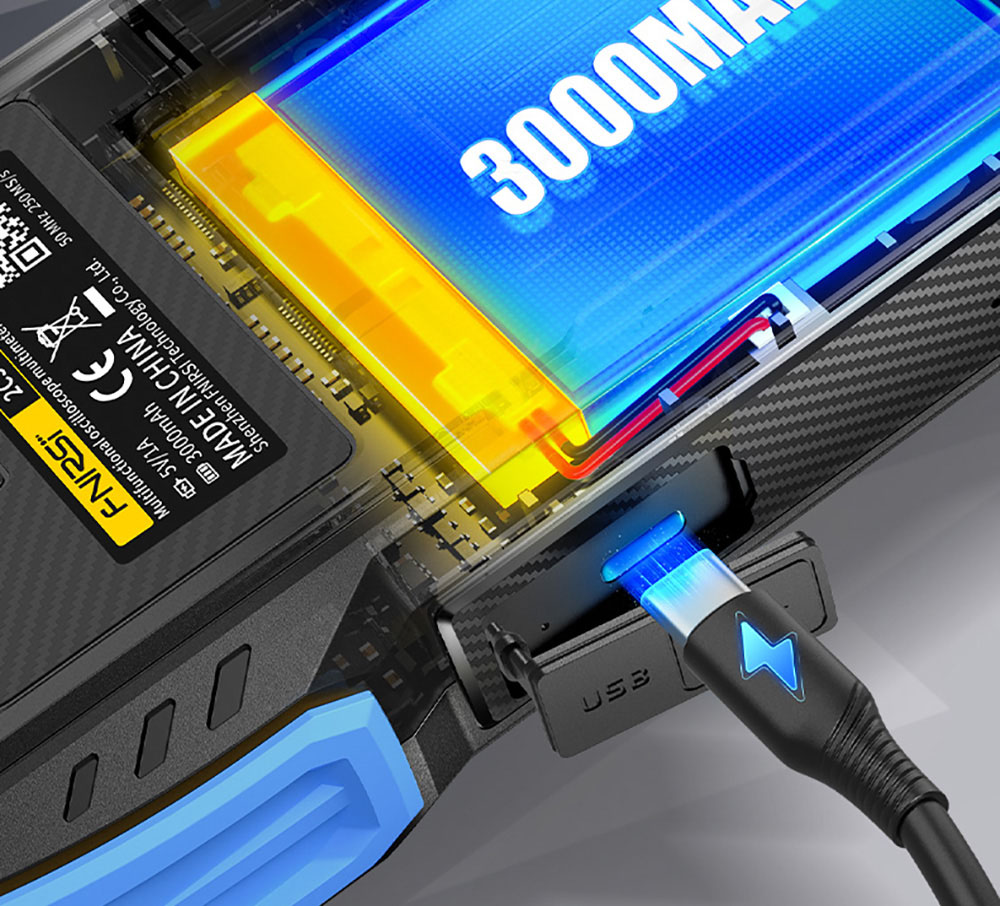 FNIRSI 2C53T 3in1 Oscilloscope Multimeter, Signal Generator, Dual Channel 50MHz Bandwidth, 250MS/s Sampling Rate, 19999 Counts, Voltage, Current, Capacitor, Resistor, Diode Test - Premium Version
