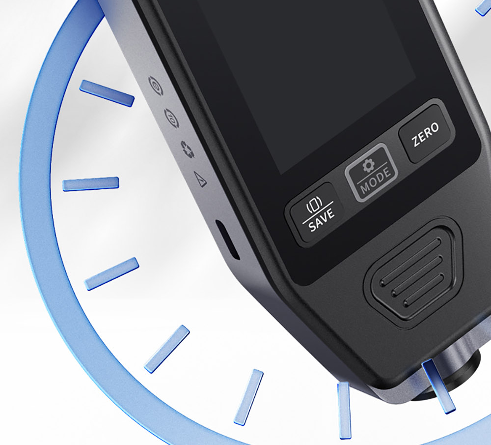 FNIRSI CTG-20 Paint Thickness Gauge, Electroplate Metal & Putty Powder Coating, for Car 0-1400um Fe/nFe/Fe+Zn