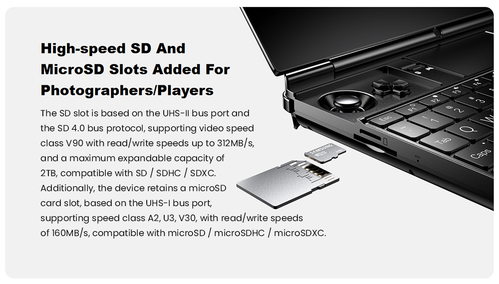 GPD WIN Max 2 (2025) Handheld Gaming PC, AMD Ryzen AI 9 HX 370 12 Cores Max 5.1GHz, 10.1'' 2560*1600 Screen, 64GB LPDDR5x 7500MT/s RAM 2TB SSD, 4G LTE, WiFi 6E Bluetooth 5.3, 2*USB4, 1*Oculink, 1*HDMI2.1, 2*USB 3.2, 1*SD, 1*microSD, 35W TDP - US Plug