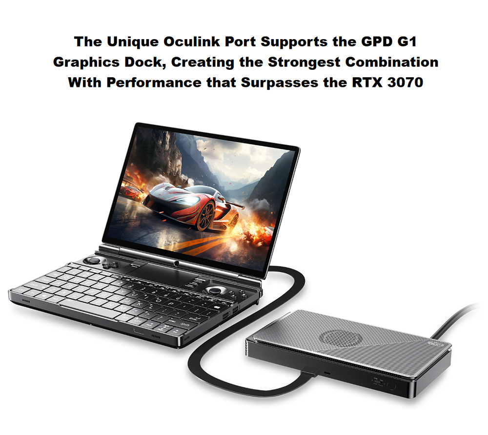 GPD WIN Max 2 (2025) Handheld Gaming PC, AMD Ryzen 7 8840U 8 Cores Max 5.1GHz, 10.1'' 2560*1600 Screen, 32GB LPDDR5x 7500MT/s RAM 1TB SSD, 4G LTE, WiFi 6E Bluetooth 5.3, 2*USB4, 1*Oculink, 1*HDMI2.1, 2*USB 3.2, 1*SD, 1*microSD, 35W TDP - EU Plug