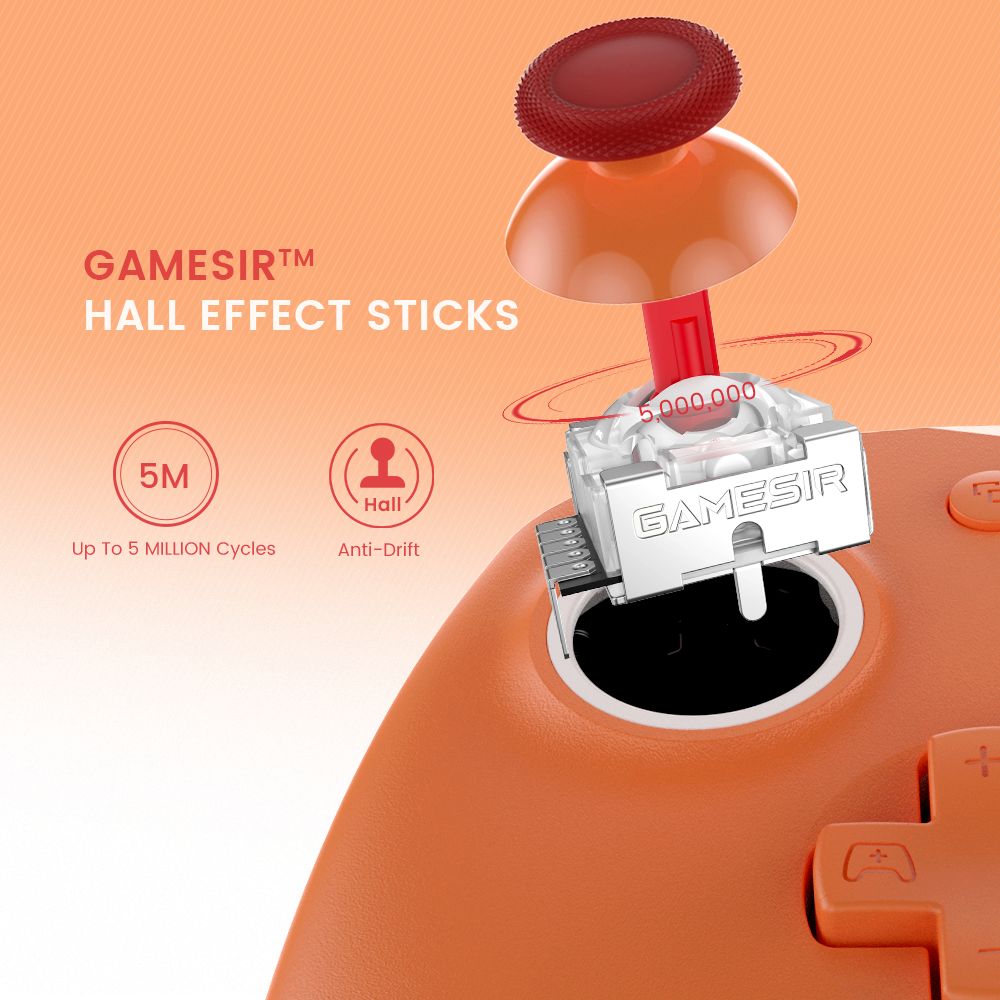 [Xbox Certified] Gamesir G7 SE Wired Game Controller, Hall Effect Sticks, 1-month Free XGPU - Orange