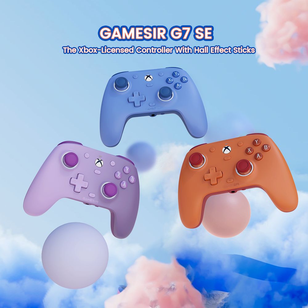 [Xbox Certified] Gamesir G7 SE Wired Game Controller, Hall Effect Sticks, 1-month Free XGPU - Purple