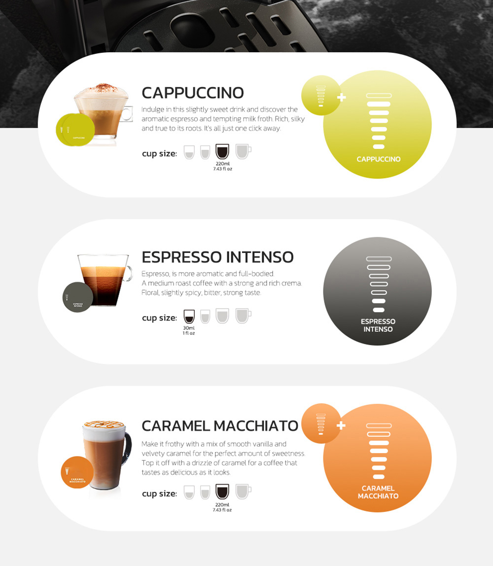 HiBREW H1B 6-in-1-Pad-Kaffeemaschine, 600 ml Wassertank, 19 Bar Druckextraktion, Kalt-/Hei&szlig;modus, LED-Anzeige, f&uuml;r Kcup*/Nes*/DG*/Espressopulver, Schwarz