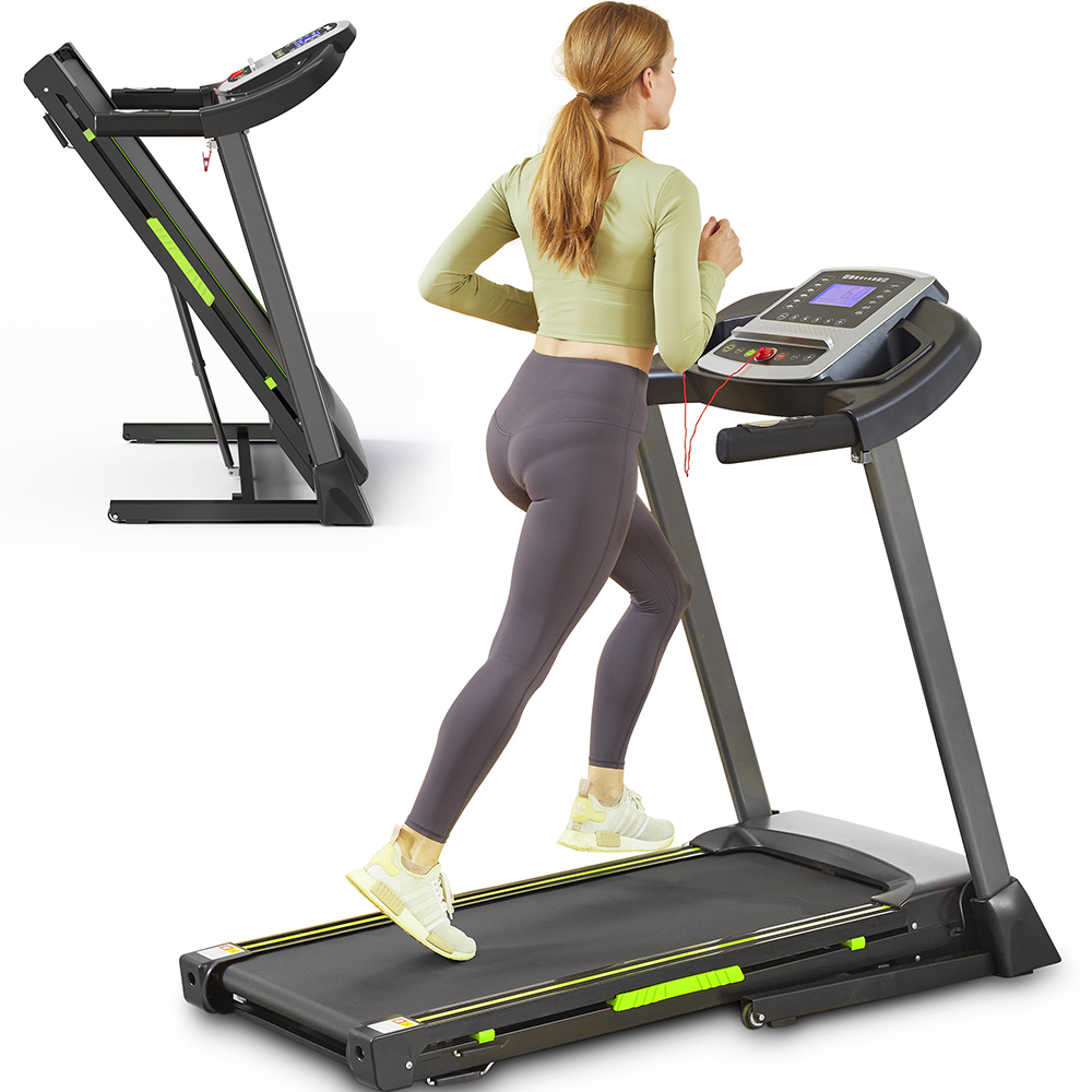 KRD-JK43-1A Treadmill, 3.5HP Powerful & Quiet Motor, 7.5Mph Max Speed, 12 Preset Programs, LCD Display, Hydraulic-Folding