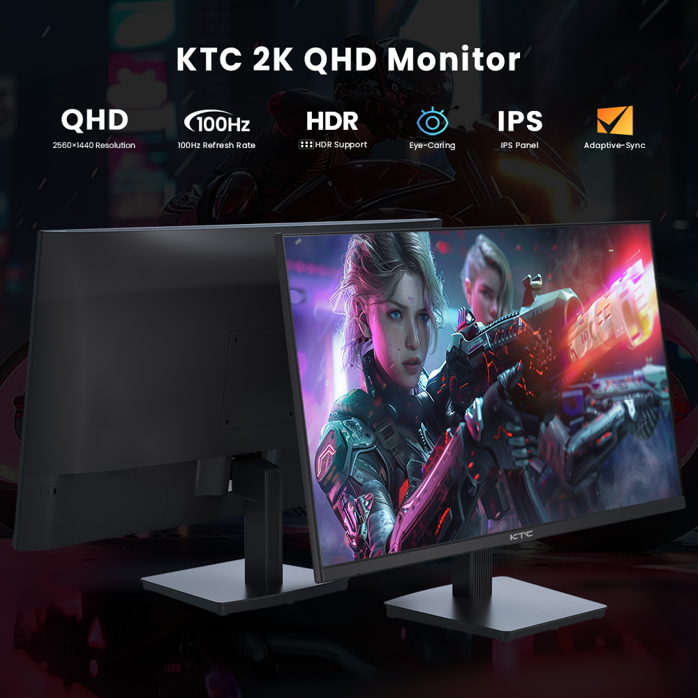 KTC H27T27 27-palcový QHD 100Hz kancelársky monitor s rozlíšením 2K QHD a pokročilým panelom IPS