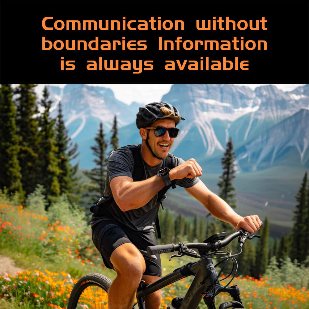 KUMI U5 Pro Smartwatch, 1.43-inch AMOLED Screen, ChatGPT, 170+ Sports Modes, 5ATM Waterproof, Blood Oxygen & Heart Rate & Sleep Monitoring - Black