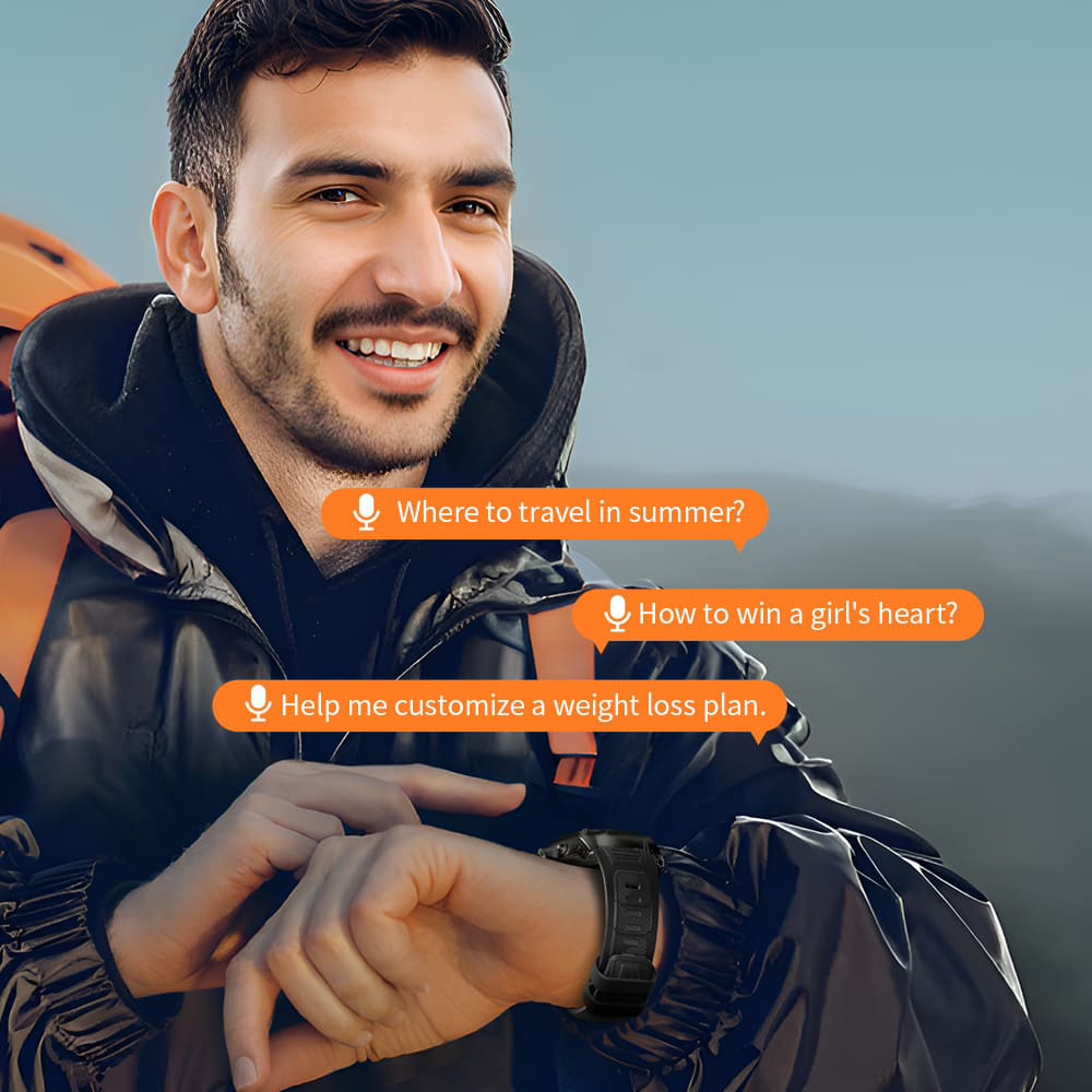 KUMI U5 Pro Smartwatch, 1.43-inch AMOLED Screen, ChatGPT, 170+ Sports Modes, 5ATM Waterproof, Blood Oxygen & Heart Rate & Sleep Monitoring - Golden