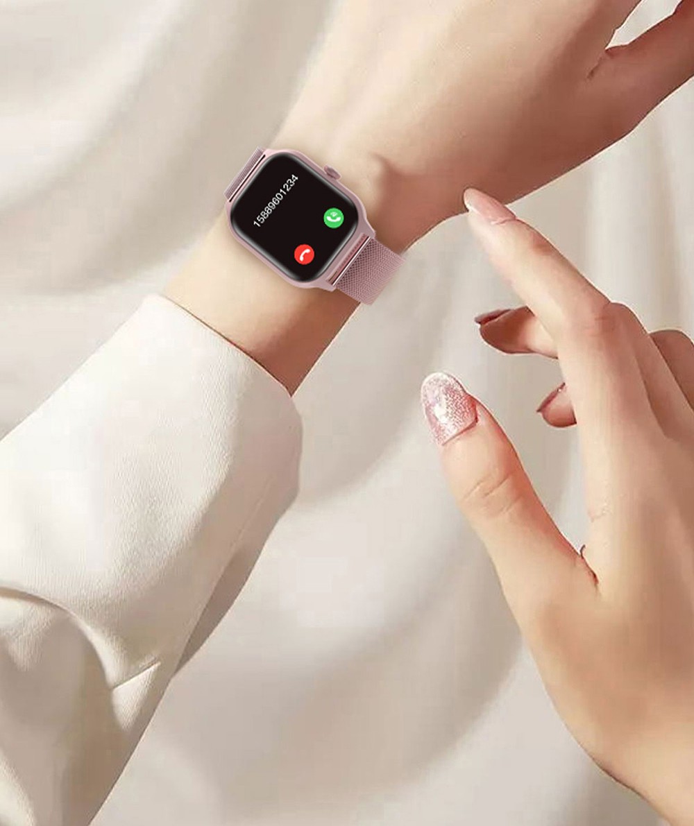 LEMFO LT10 Smartwatch, 2.01-inch Touchscreen, Health & Sleep Monitoring, Bluetooth Calling, 100+ Workout Modes, Intelligent Al Voice Assistant, IP67 Waterproof - Pink