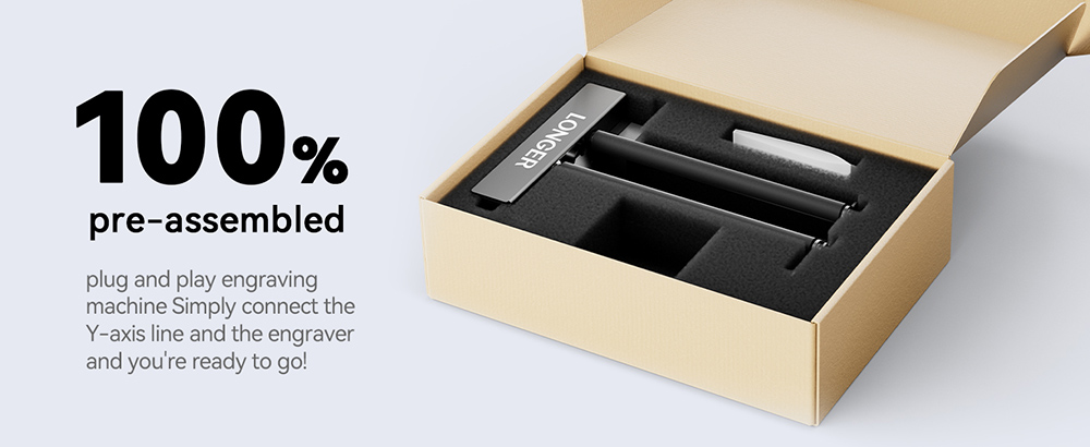 LONGER Laser Engraver Y-axis Rotary Roller, 360&deg; Rotation, Adjustable 6-300mm Diameters